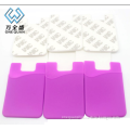 popular custom silicone card holder for mobile phone with 3m sticker for promotion